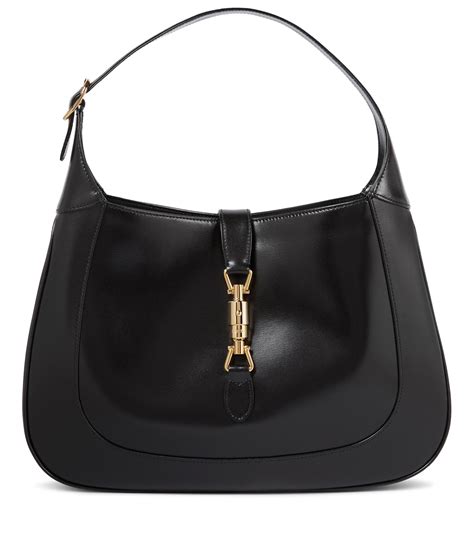 gucci jackie black leather shoulder bag|Gucci vintage jackie shoulder bag.